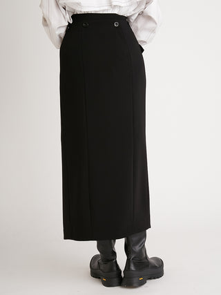  2WAY Wrap Skort & Maxi Skirt in black, Premium Fashionable Women's Skirts & Skorts at SNIDEL USA