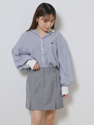  Mid Rise Mini Skirt in gray, Premium Fashionable Women's Skirts & Skorts at SNIDEL USA