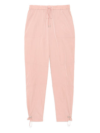  Sustainable Nylon Pants in pink, Knit Flared Pants Premium Fashionable Women's Pants at SNIDEL USA