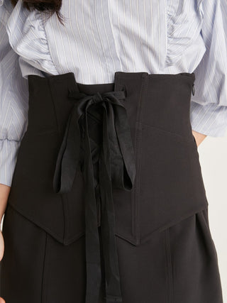  Lace Up Skorts in black, Premium Fashionable Women's Skirts & Skorts at SNIDEL USA
