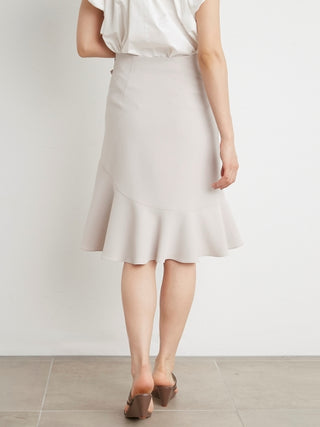 Knee Length Flared Skirt in light gray, Premium Fashionable Women's Skirts & Skorts at SNIDEL USA