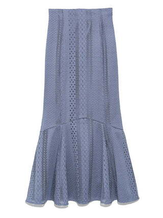 Lace Mermaid Maxi Skirt in blue, Premium Fashionable Women's Skirts & Skorts at SNIDEL USA