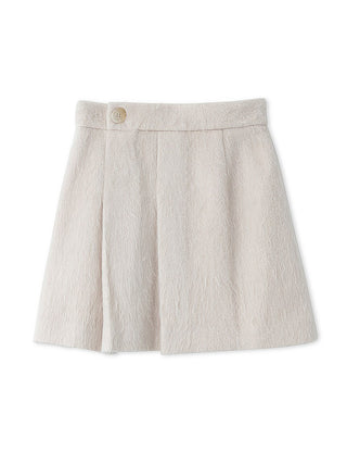  Double Tuck Mini Skirt in off-white, Premium Fashionable Women's Skirts & Skorts at SNIDEL USA