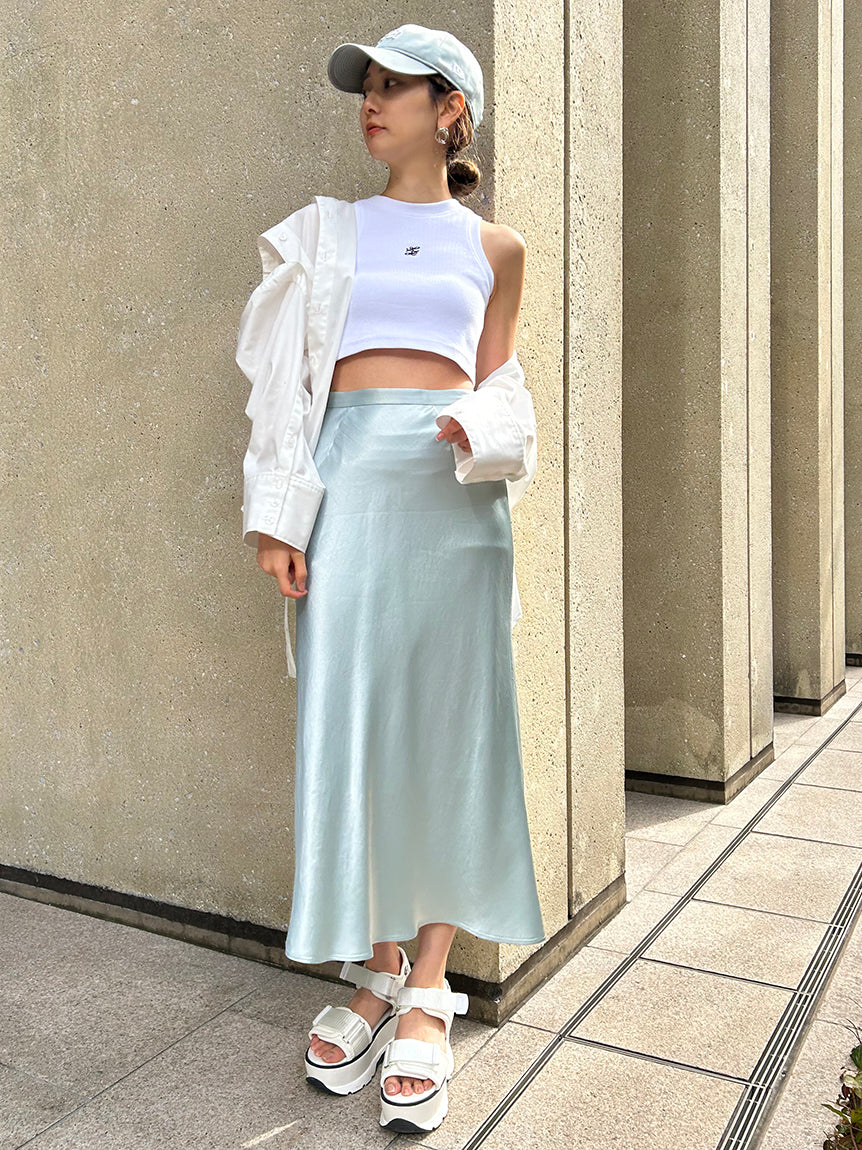 Sustainable Acetate Satin Maxi Skirt