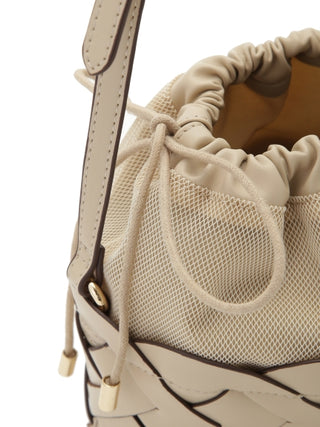 Braided Shoulder Bag in beige, Luxury Collection of Fashionable & Trendy Women's Bags at SNIDEL USA