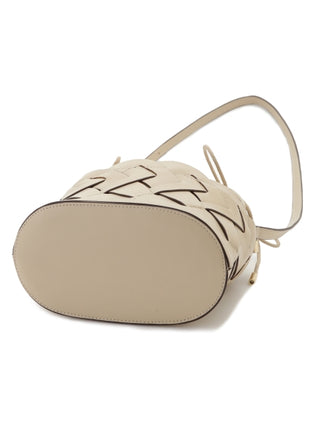 Braided Shoulder Bag in beige, Luxury Collection of Fashionable & Trendy Women's Bags at SNIDEL USA