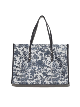 Jacquard Tote Bag in light blue, Luxury Collection of Fashionable & Trendy Women's Bags at SNIDEL USA