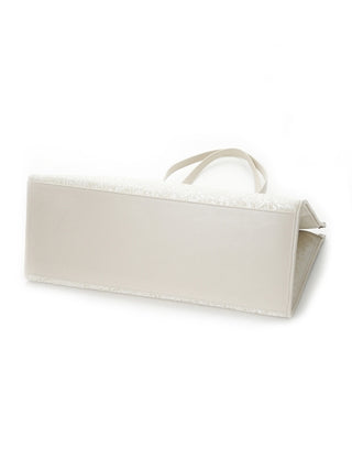 Jacquard Tote Bag in light off-white, Luxury Collection of Fashionable & Trendy Women's Bags at SNIDEL USA