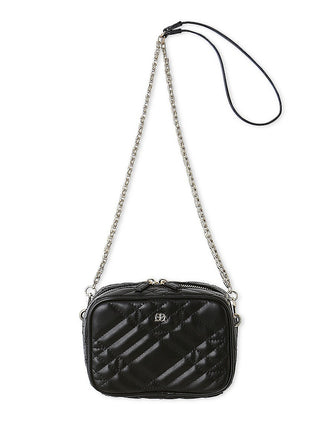 Quilted Square Shoulder Bag in black Luxury Collection of Fashionable & Trendy Women's Bags at SNIDEL USA
