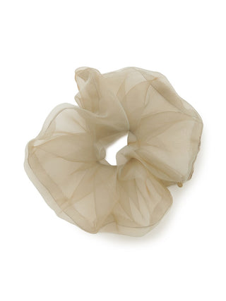 See Through Scrunchie in olive, Premium Women's Hair Accessories at SNIDEL USA