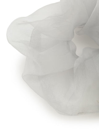 See Through Scrunchie in  light grey, Premium Women's Hair Accessories at SNIDEL USA