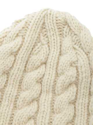 [SNIDEL|NEW ERA®] Cable Knit Cap in ivory,Premium Fashionable & Trendy Women's Hats & Headwear at SNIDEL USA
