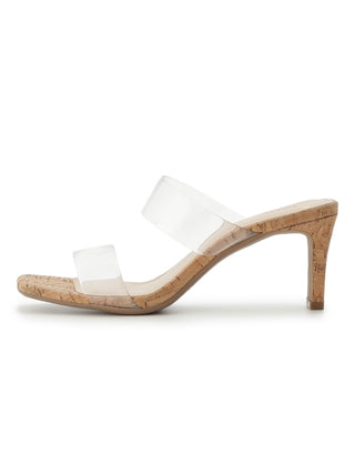 Sheer Slip Heeled Mule Sandals in clear, Premium Collection of Fashionable & Trendy Women's Shoes, Boots, Loafers, & Sandals at SNIDEL USA