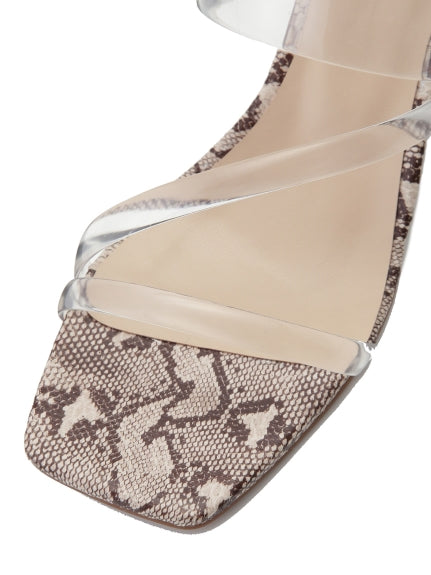 Clear Vinyl Multi Strap Wedge Mule in mix, Premium Collection of Fashionable & Trendy Women's Shoes, Boots, Loafers, & Sandals at SNIDEL USA