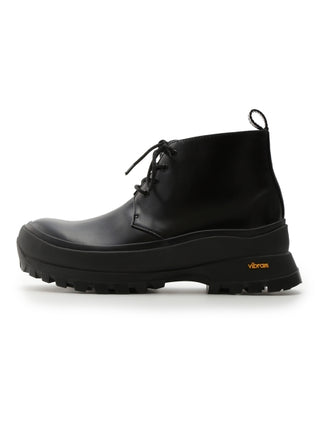 Vibram Sole Lace-up Ankle Boots in black, Premium Collection of Fashionable & Trendy Women's Shoes, Boots, Loafers, & Sandals at SNIDEL USA