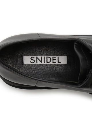 Vibram Lace-Up Sole Loafers Shoes in black, Premium Collection of Fashionable & Trendy Women's Shoes, Boots, Loafers, & Sandals at SNIDEL USA