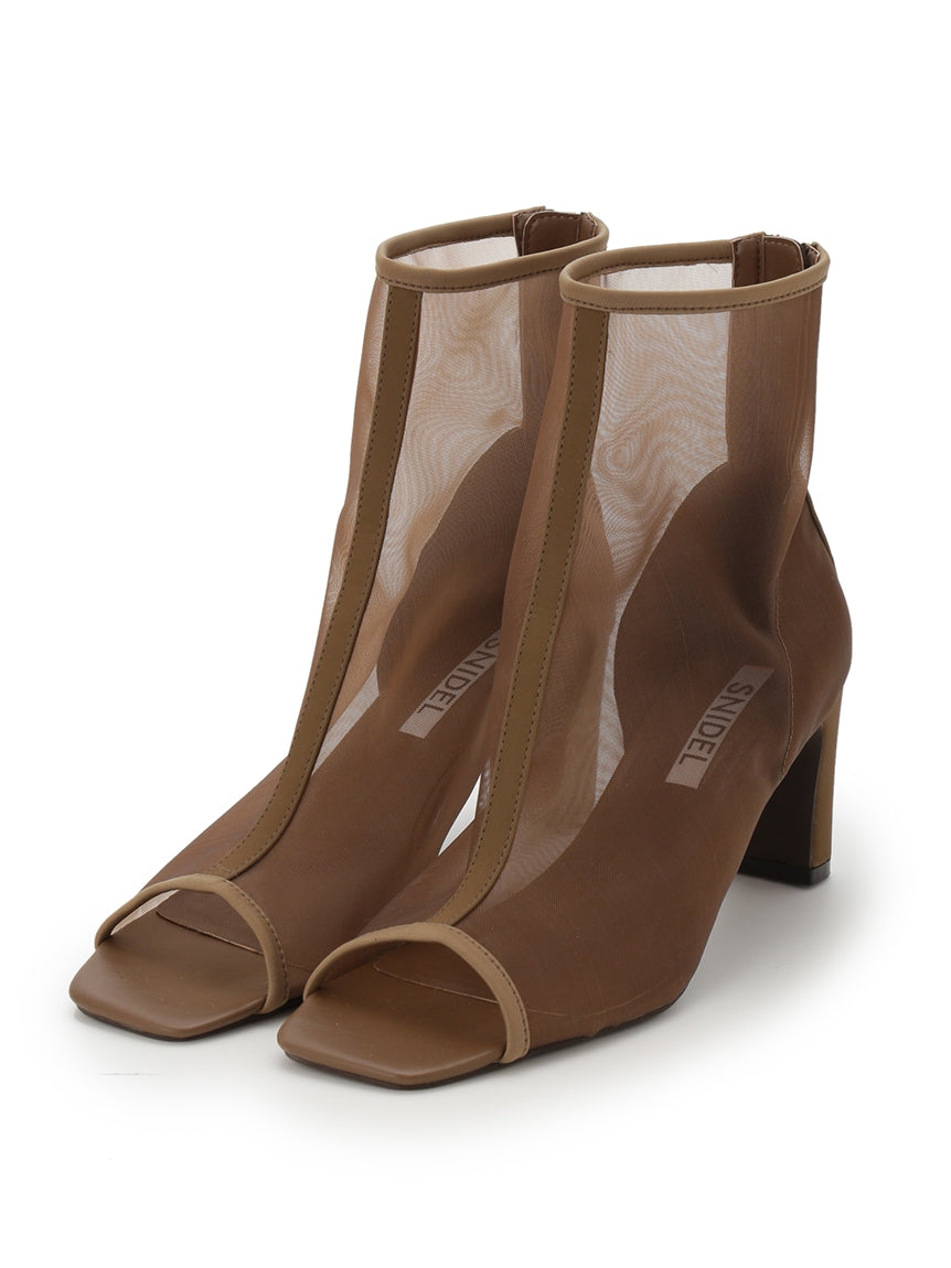Open Toe Mesh Ankle Boot – SNIDEL