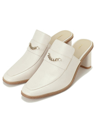  Open Back Heel Loafer in ivory, Premium Collection of Fashionable & Trendy Women's Shoes, Boots, Loafers, & Sandals at SNIDEL USA