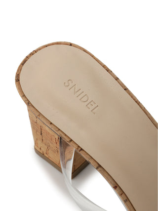  Varie Heel Strappy Mule Sandal in clear, Premium Collection of Fashionable & Trendy Women's Shoes, Boots, Loafers, & Sandals at SNIDEL USA