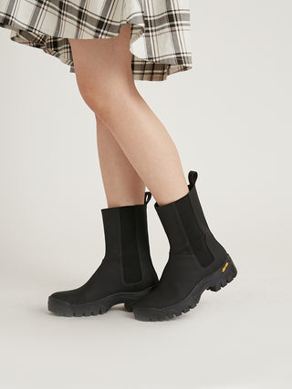 Vibram Gore Short Boots in black, Premium Collection of Fashionable & Trendy Women's Shoes, Boots, Loafers, & Sandals at SNIDEL USA