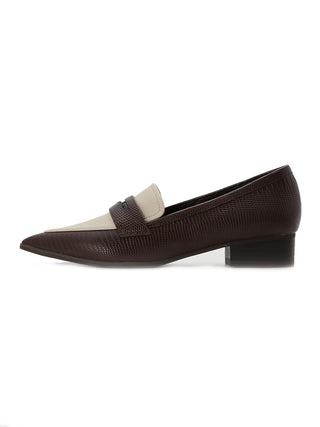 Flat Low Heel Pointed Toe Loafer in mix, Premium Collection of Fashionable & Trendy Women's Shoes, Boots, Loafers, & Sandals at SNIDEL USA