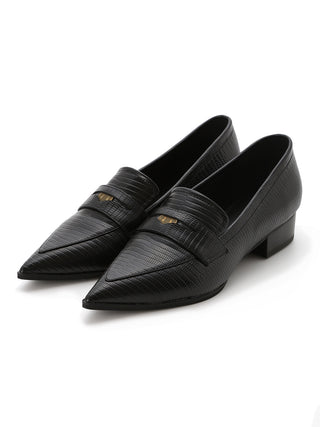 Flat Low Heel Pointed Toe Loafer in black, Premium Collection of Fashionable & Trendy Women's Shoes, Boots, Loafers, & Sandals at SNIDEL USA