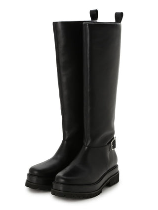  Engineer Long Boots in black, Premium Collection of Fashionable & Trendy Women's Shoes, Boots, Loafers, & Sandals at SNIDEL USA