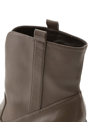 Wide Width Short Boots in mocha, Premium Collection of Fashionable & Trendy Women's Shoes, Boots, Loafers, & Sandals at SNIDEL USA