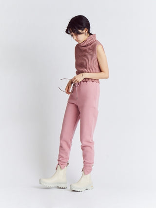 Crop top Knit Vest in pink, Premium Fashionable Women's Tops Collection at SNIDEL USA