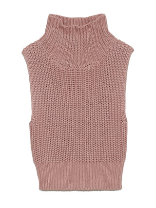 Crop top Knit Vest in pink, Premium Fashionable Women's Tops Collection at SNIDEL USA