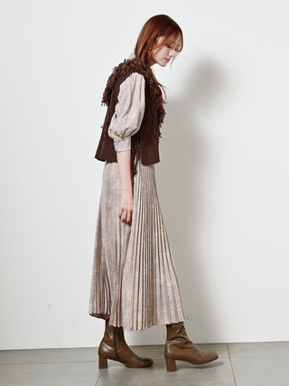 Loop Fringe Knit Vest in mocha, A premium Fashionable & Trendy Collection of Women's Knitwear at SNIDEL USA