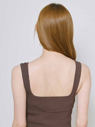  Cropped Cardigan and Top Set in brown, Premium Fashionable Women's Tops Collection at SNIDEL USA