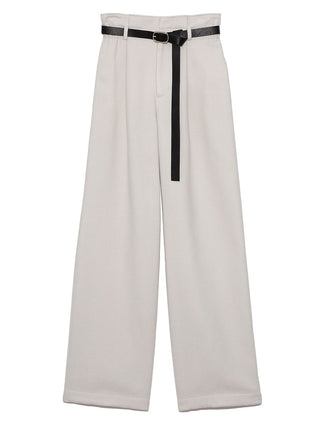 Wide Straight Pants in ivory, Knit Flared Pants Premium Fashionable Women's Pants at SNIDEL USA