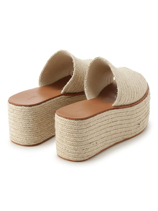 Jute Platform Wedge Sandals in mocha, Premium Collection of Fashionable & Trendy Women's Shoes, Boots, Loafers, & Sandals at SNIDEL USA