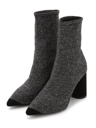 Fitted Knit Boots in black, Premium Collection of Fashionable & Trendy Women's Shoes, Boots, Loafers, & Sandals at SNIDEL USA