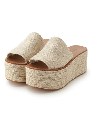 Jute Platform Wedge Sandals in mocha, Premium Collection of Fashionable & Trendy Women's Shoes, Boots, Loafers, & Sandals at SNIDEL USA