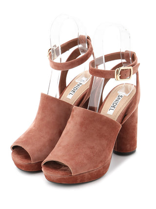 Strapped Circle Heeled Sandals in camel, Premium Collection of Fashionable & Trendy Women's Shoes, Boots, Loafers, & Sandals at SNIDEL USA