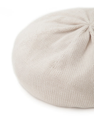  Knit Beret Cap in ivory, A premium Fashionable & Trendy Collection of Women's Knitwear at SNIDEL USA