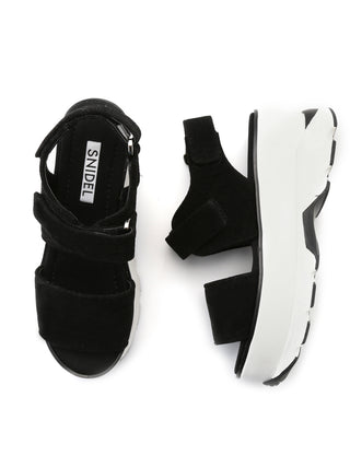 Sneaker Sole Platform Sandals in black, Premium Collection of Fashionable & Trendy Women's Shoes, Boots, Loafers, & Sandals at SNIDEL USA