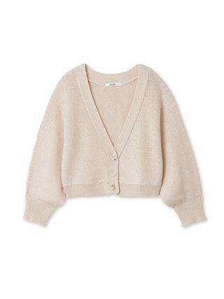 Sustainable Dolman Sleeve Cropped Cardigan in ivory, Premium Fashionable Women's Tops Collection at SNIDEL USA