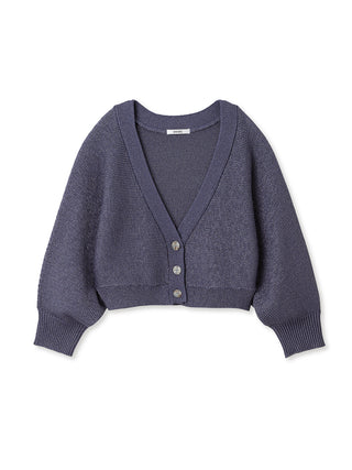 Sustainable Dolman Sleeve Cropped Cardigan in blue, Premium Fashionable Women's Tops Collection at SNIDEL USA