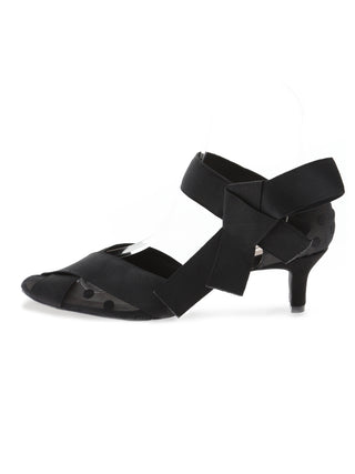   Ribbon Pump Heels in black Premium Collection of Fashionable & Trendy Women's Shoes, Boots, Loafers, & Sandals at SNIDEL USA