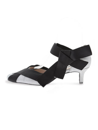   Ribbon Pump Heels in silver, Premium Collection of Fashionable & Trendy Women's Shoes, Boots, Loafers, & Sandals at SNIDEL USA