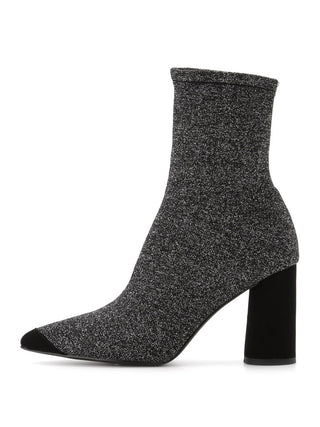 Fitted Knit Boots in black, Premium Collection of Fashionable & Trendy Women's Shoes, Boots, Loafers, & Sandals at SNIDEL USA