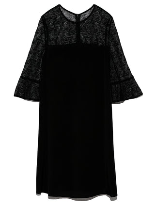 Dress with Lace Sleeves
