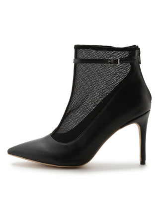 Mesh Short Boots in black, Premium Collection of Fashionable & Trendy Women's Shoes, Boots, Loafers, & Sandals at SNIDEL USA